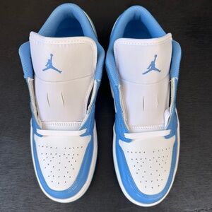 Jordan Kids White and Blue Sneakers